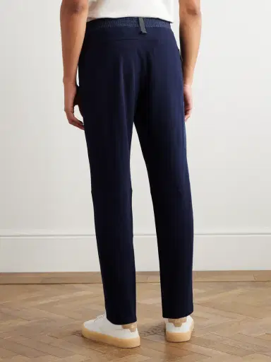 Sease Straight-Leg Shell-Trimmed Wool-Blend Drawstring Trousers - Men | Thumbnail 4