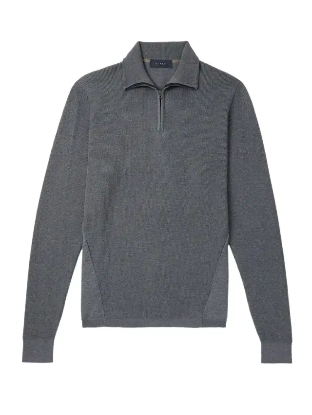 Waffle-Knit Virgin Wool Half-Zip Sweater - Men
