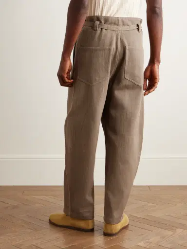 Kartik Research Fauji Belted Embellished Embroidered Cotton-Twill Wide-Leg Trousers - Men | Thumbnail 4 Kartik Research Fauji Belted Embellished Embroidered Cotton-Twill Wide-Leg Trousers - Men | Thumbnail 4