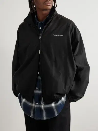 Acne Studios Olando Logo-Print Cotton-Poplin Jacket - Men | Thumbnail 3 Acne Studios Olando Logo-Print Cotton-Poplin Jacket - Men | Thumbnail 3