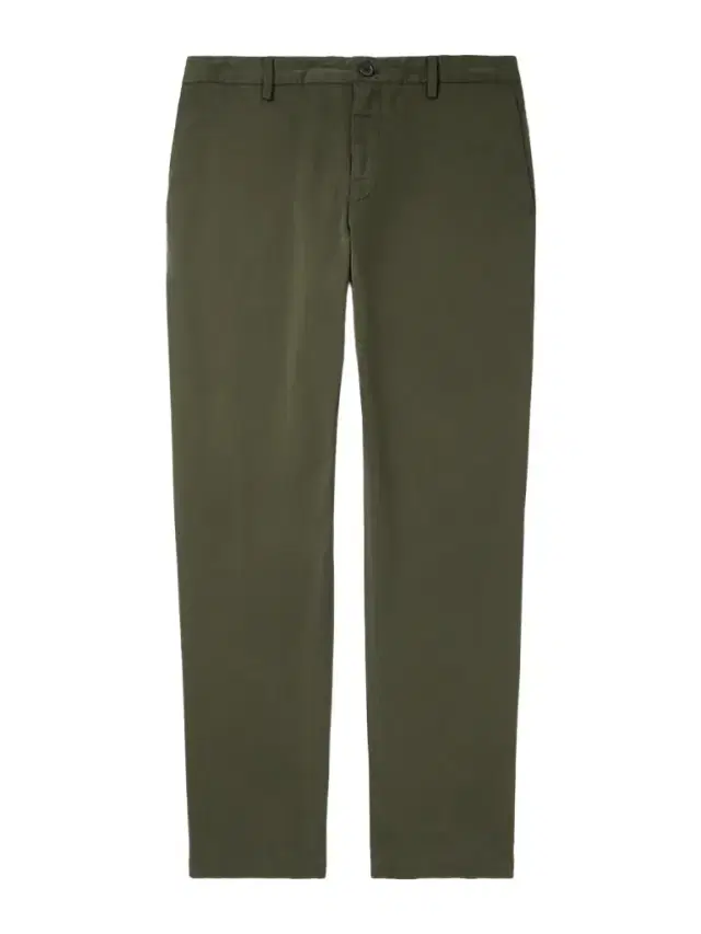 Straight-Leg Cotton-Blend Trousers - Men