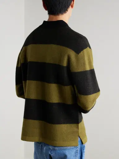 NN07 Rugby 60017 Striped Wool Polo Shirt - Men | Thumbnail 4