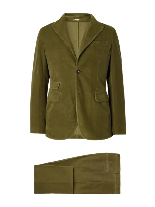 Sand Unstructured Cotton-Corduroy Suit - Men