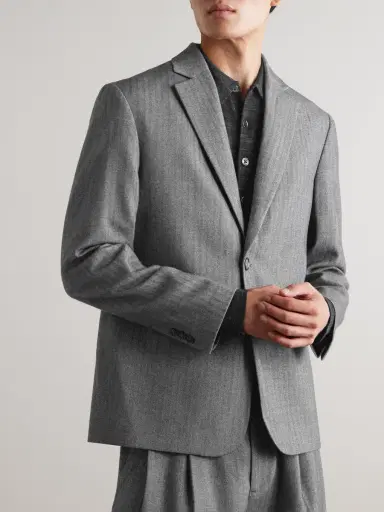 NN07 Timo 10001 Herringbone Wool and Cotton-Blend Suit Jacket - Men | Thumbnail 3