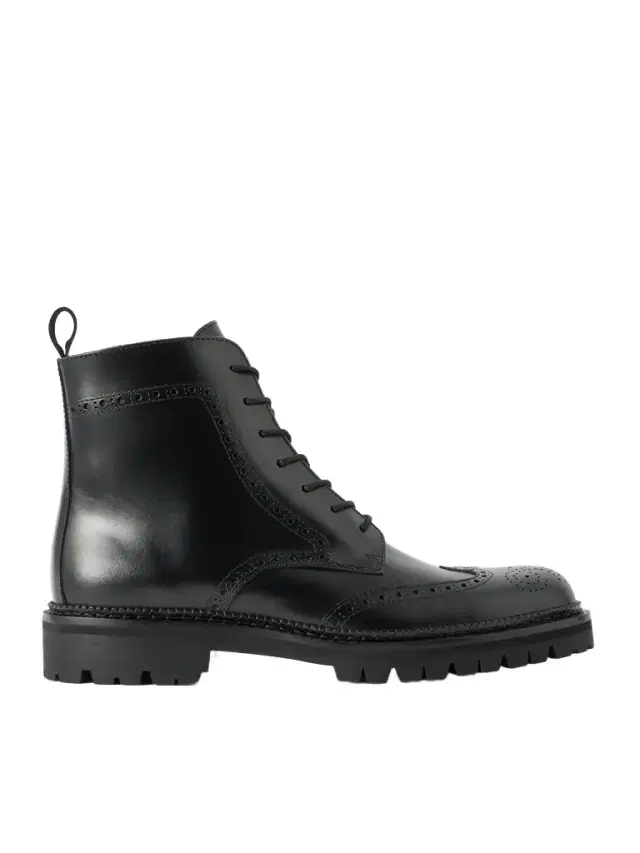 MR P. Jacques Waxed-Leather Brogue Boots - Men