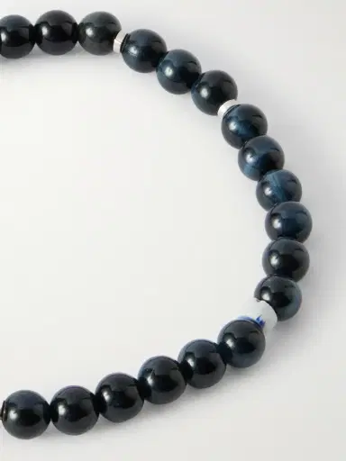 Mikia Circle 8 Sterling Silver, Labradorite and Tiger's Eye Bracelet - Men | Thumbnail 4 Mikia Circle 8 Sterling Silver, Labradorite and Tiger's Eye Bracelet - Men | Thumbnail 4