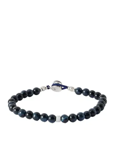 Mikia Circle 8 Sterling Silver, Labradorite and Tiger's Eye Bracelet - Men | Thumbnail 1 Mikia Circle 8 Sterling Silver, Labradorite and Tiger's Eye Bracelet - Men | Thumbnail 1