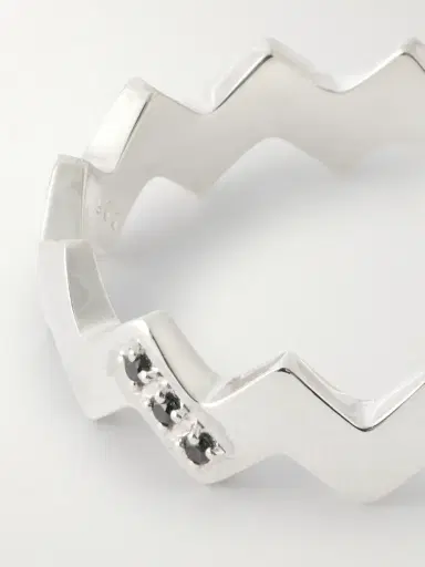 Mikia Snake Sterling Silver Diamond Ring - Men | Thumbnail 4 Mikia Snake Sterling Silver Diamond Ring - Men | Thumbnail 4