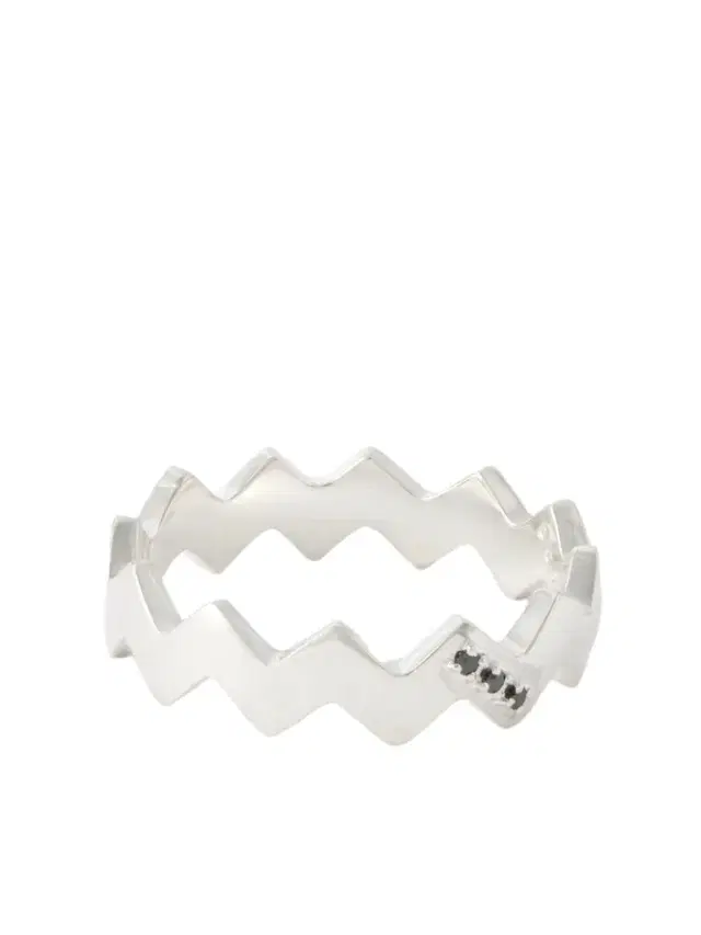 Mikia Snake Sterling Silver Diamond Ring - Men