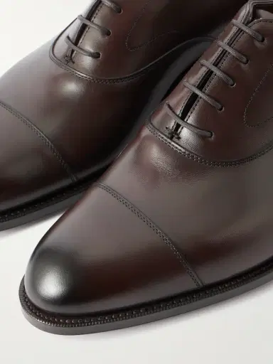 Edward Green Chelsea Cap-Toe Burnished-Leather Oxford Shoes - Men | Thumbnail 5