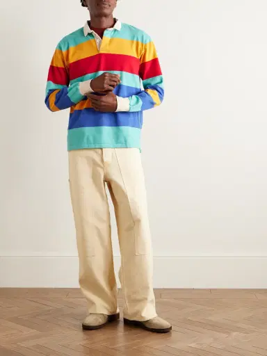 Drake's Striped Cotton-Jersey Polo Shirt - Men | Thumbnail 2
