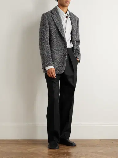 Zegna Straight-Leg Pleated Wool Trousers - Men | Thumbnail 2