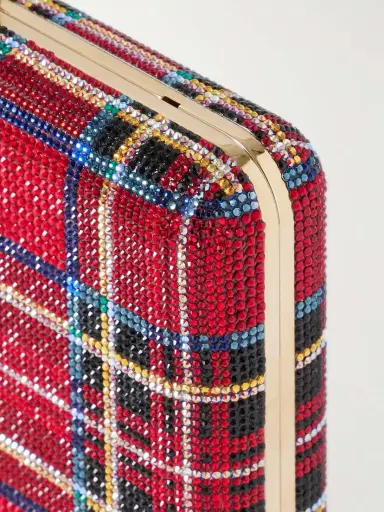 Judith Leiber Couture Tartan Crystal-embellished Gold-tone Clutch | Thumbnail 4 Judith Leiber Couture Tartan Crystal-embellished Gold-tone Clutch | Thumbnail 4