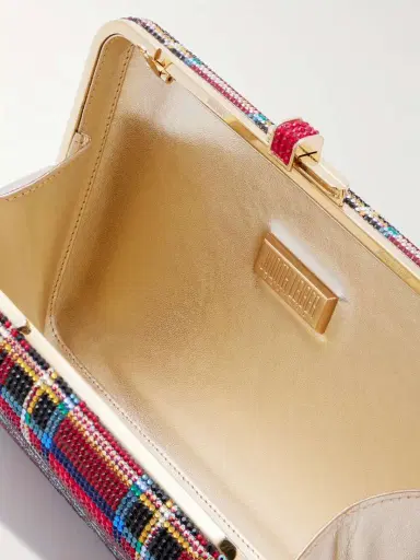 Judith Leiber Couture Tartan Crystal-embellished Gold-tone Clutch | Thumbnail 5 Judith Leiber Couture Tartan Crystal-embellished Gold-tone Clutch | Thumbnail 5