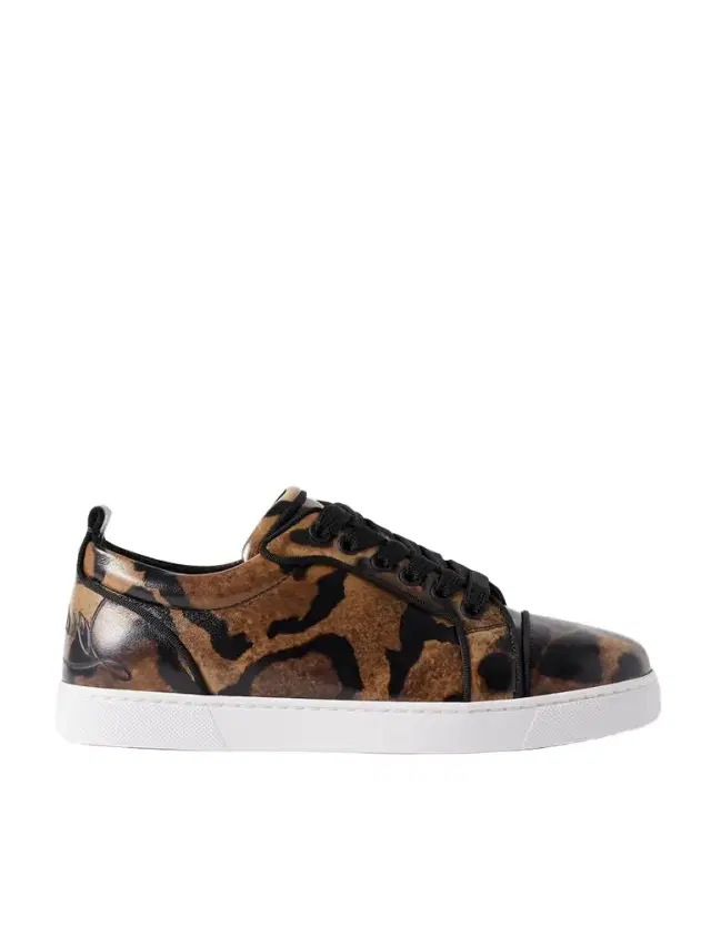 Fun Louise Junior Leopard-print Leather Sneakers
