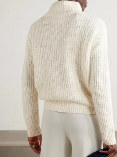 Lisa Yang Julina Ribbed Cashmere Turtleneck Sweater | Thumbnail 3