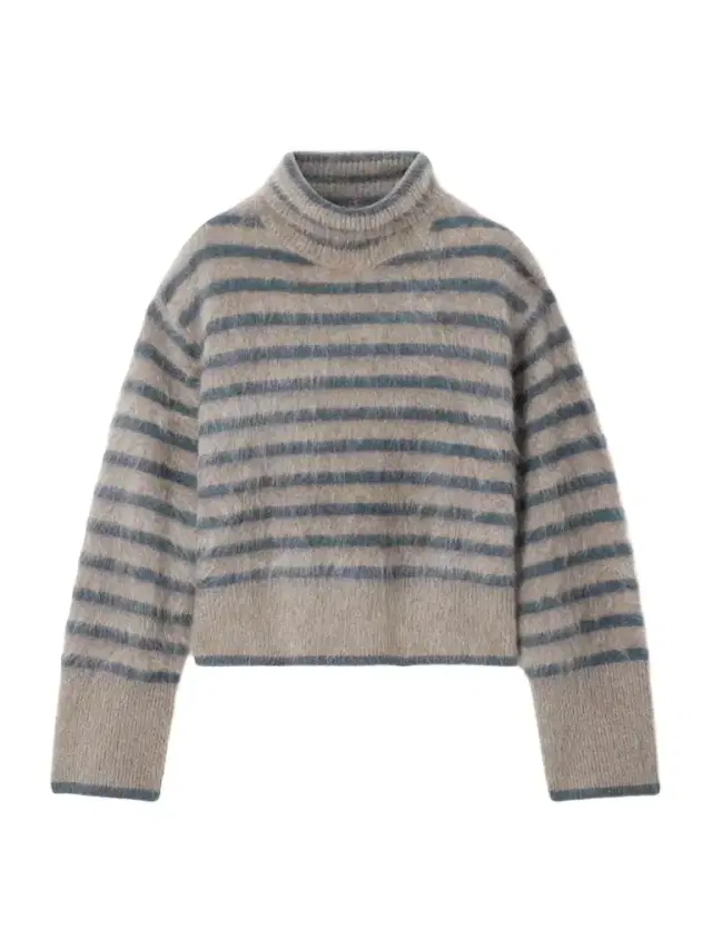 Floren Striped Brushed-cashmere Turtleneck Sweater