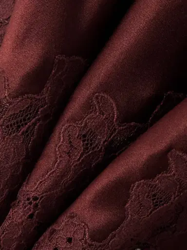 DÔEN Elowette Lace-trimmed Silk-satin Midi Skirt | Thumbnail 4 DÔEN Elowette Lace-trimmed Silk-satin Midi Skirt | Thumbnail 4