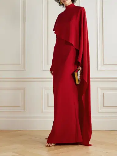 Taller Marmo Carrington Cape-effect Crepe Gown | Thumbnail 2 Taller Marmo Carrington Cape-effect Crepe Gown | Thumbnail 2