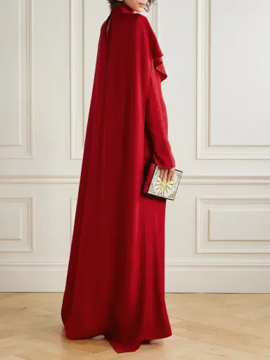 Taller Marmo Carrington Cape-effect Crepe Gown | Thumbnail 3 Taller Marmo Carrington Cape-effect Crepe Gown | Thumbnail 3