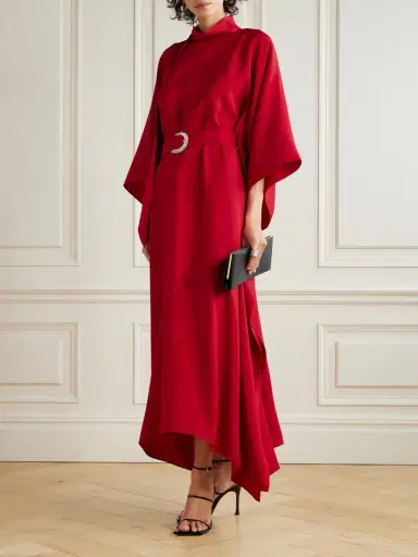 Taller Marmo La Luna Crytal-embellished Belted Cady Gown | Thumbnail 2 Taller Marmo La Luna Crytal-embellished Belted Cady Gown | Thumbnail 2
