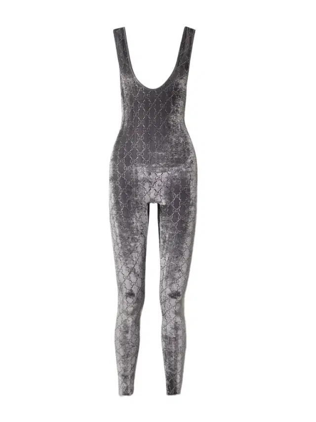 Crystal-embellished Velvet Jumpsuit