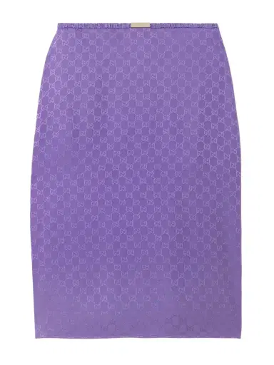 Gucci Embellished Ruched Silk-jacquard Midi Skirt | Thumbnail 1