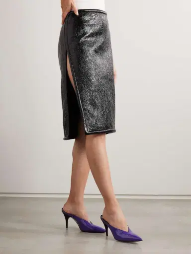 Gucci Crinkled Patent-leather Skirt | Thumbnail 3