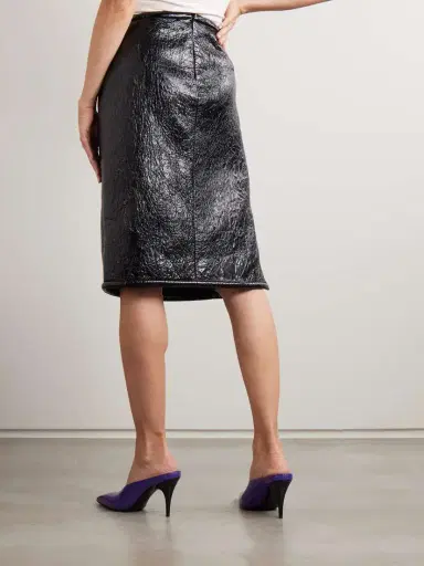 Gucci Crinkled Patent-leather Skirt | Thumbnail 4