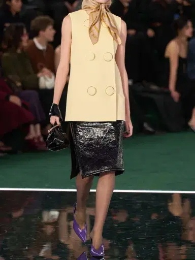 Gucci Crinkled Patent-leather Skirt | Thumbnail 5