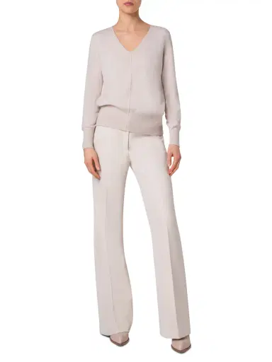 Akris V-Neck Cashmere Sweater | Thumbnail 2