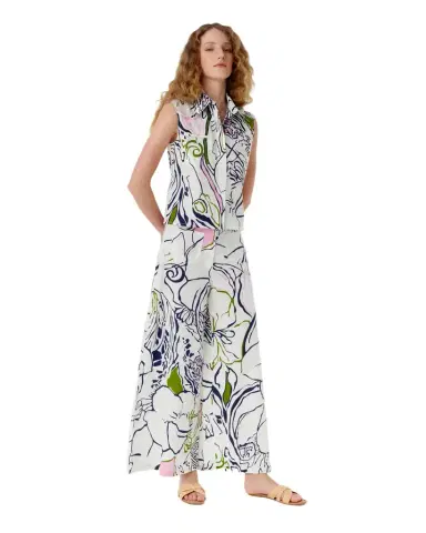 Emporio Sirenuse Adele Trousers in Calypso Print | Thumbnail 1