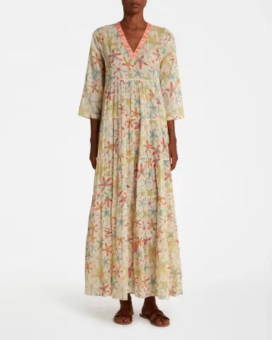 Emporio Sirenuse Alba Caftan In Sea Stars | Thumbnail 2 Emporio Sirenuse Alba Caftan In Sea Stars | Thumbnail 2