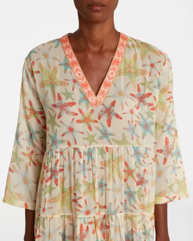 Emporio Sirenuse Alba Caftan In Sea Stars | Thumbnail 5 Emporio Sirenuse Alba Caftan In Sea Stars | Thumbnail 5