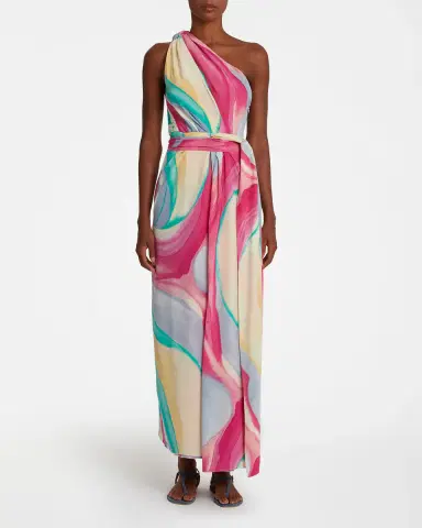 Emporio Sirenuse Augusta Dress in Orchidea Silk | Thumbnail 2 Emporio Sirenuse Augusta Dress in Orchidea Silk | Thumbnail 2