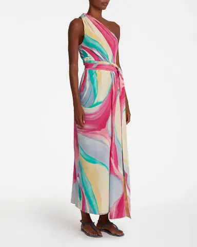 Emporio Sirenuse Augusta Dress in Orchidea Silk | Thumbnail 3 Emporio Sirenuse Augusta Dress in Orchidea Silk | Thumbnail 3