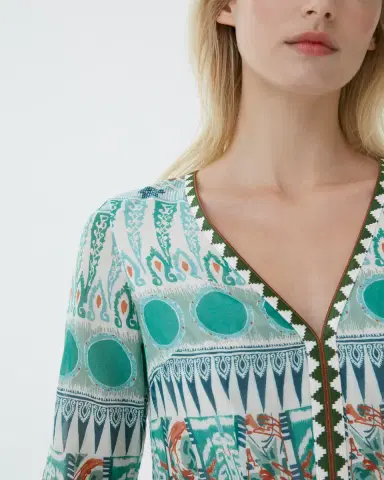 Emporio Sirenuse Bella Dress in Tribal Botanic Print | Thumbnail 2