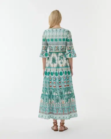 Emporio Sirenuse Bella Dress in Tribal Botanic Print | Thumbnail 3