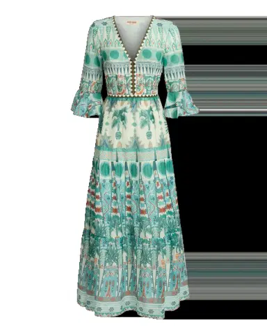 Emporio Sirenuse Bella Dress in Tribal Botanic Print | Thumbnail 4