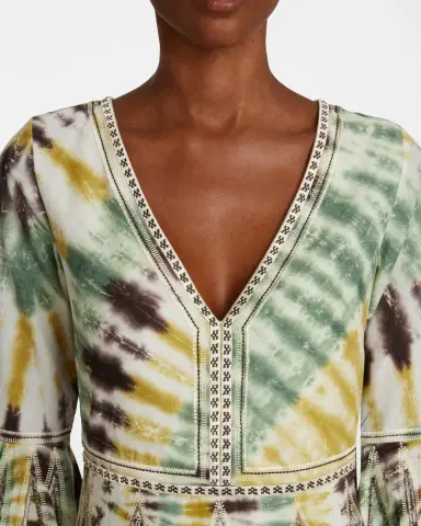 Emporio Sirenuse Bella Dress With Tie Dye Embroidery | Thumbnail 5 Emporio Sirenuse Bella Dress With Tie Dye Embroidery | Thumbnail 5