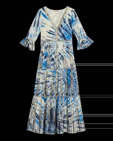 Emporio Sirenuse Bella Dress With Tie Dye Embroidery | Thumbnail 7 Emporio Sirenuse Bella Dress With Tie Dye Embroidery | Thumbnail 7