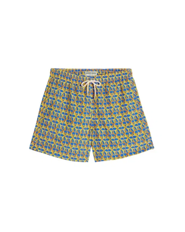 Emporio Sirenuse Brass Crosses Swim Trunks