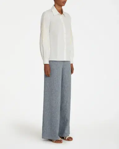 Emporio Sirenuse Carolina Shirt with Palm Embroidery | Thumbnail 4 Emporio Sirenuse Carolina Shirt with Palm Embroidery | Thumbnail 4