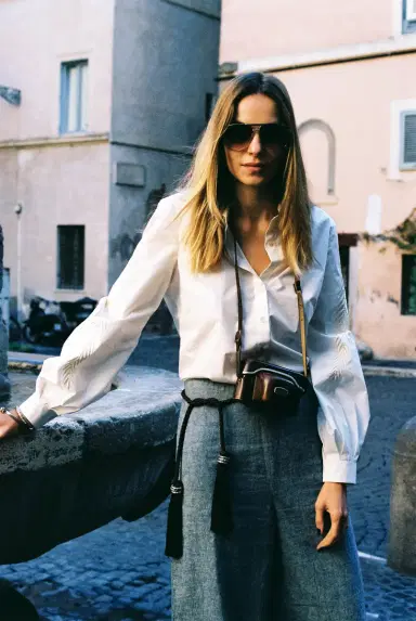 Emporio Sirenuse Carolina Shirt with Palm Embroidery | Thumbnail 6 Emporio Sirenuse Carolina Shirt with Palm Embroidery | Thumbnail 6