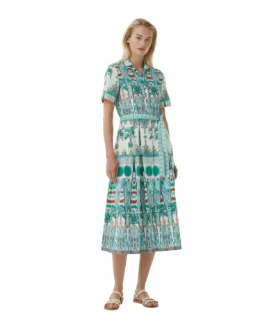 Emporio Sirenuse Claudia Dress in Tribal Botanic Print | Thumbnail 1 Emporio Sirenuse Claudia Dress in Tribal Botanic Print | Thumbnail 1