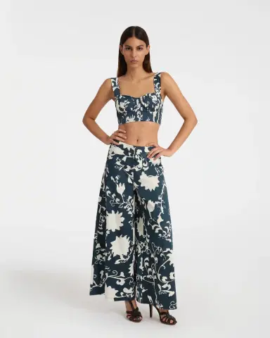 Emporio Sirenuse Dalia Top in Flower Screen Print | Thumbnail 3