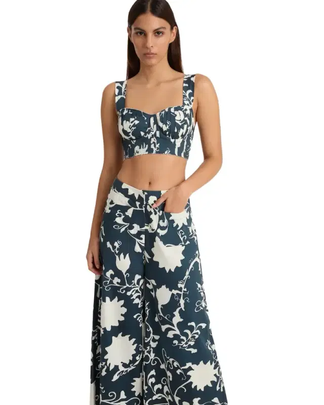 Dalia Top in Flower Screen Print