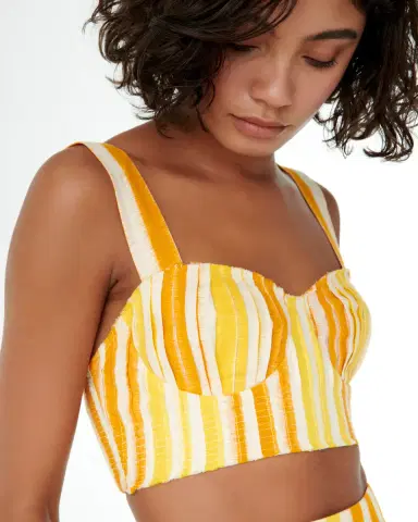 Emporio Sirenuse Dalia Top in Ikat Stripes | Thumbnail 2 Emporio Sirenuse Dalia Top in Ikat Stripes | Thumbnail 2