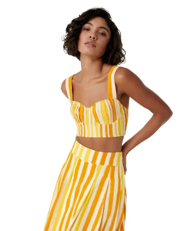 Emporio Sirenuse Dalia Top in Ikat Stripes