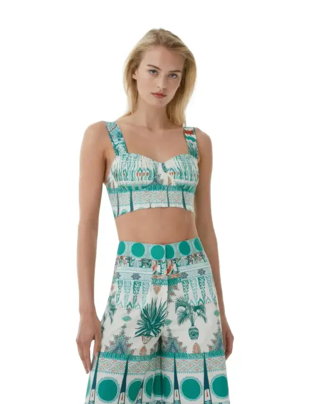 Dalia Top in Tribal Botanic Print